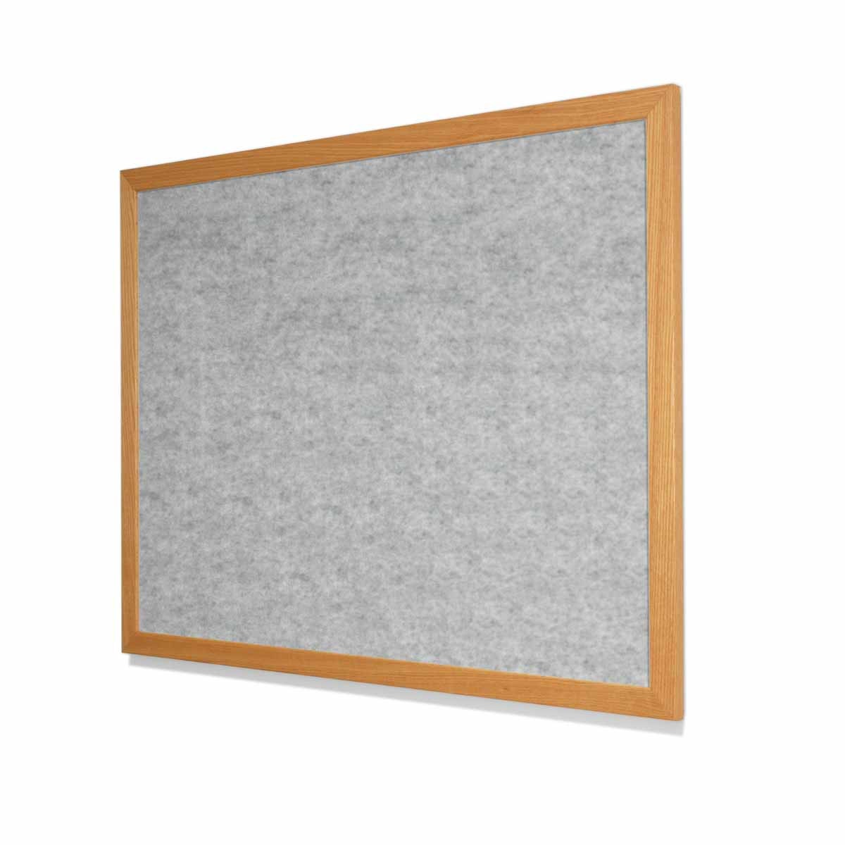 Chrome Velour VELCRO® Compatible Cork Board with Red Oak Frame